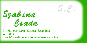 szabina csada business card